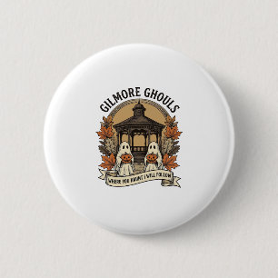 Gilmore Ghouls Vintage Halloween Geist Button