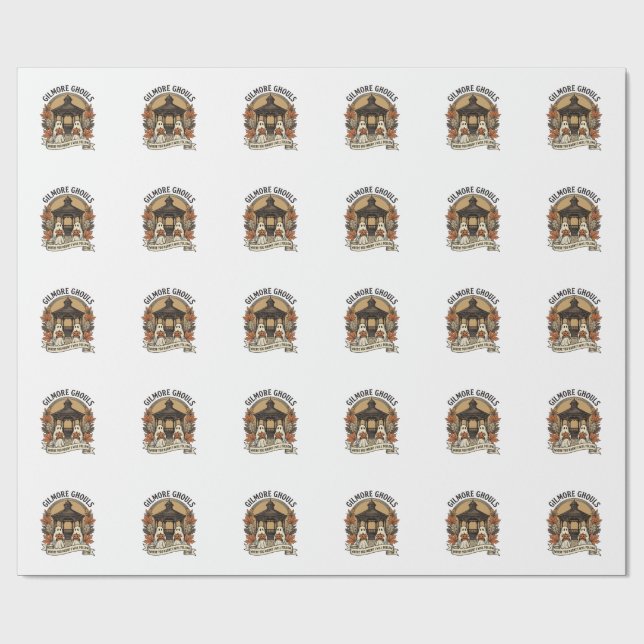 Gilmore Ghouls Vintage Halloween Geist Geschenkpapier (Flach)