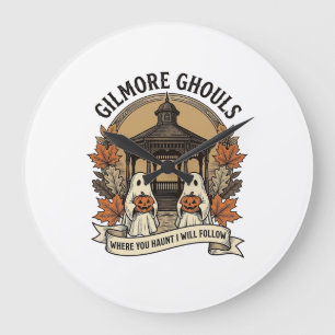 Gilmore Ghouls Vintage Halloween Geist Große Wanduhr