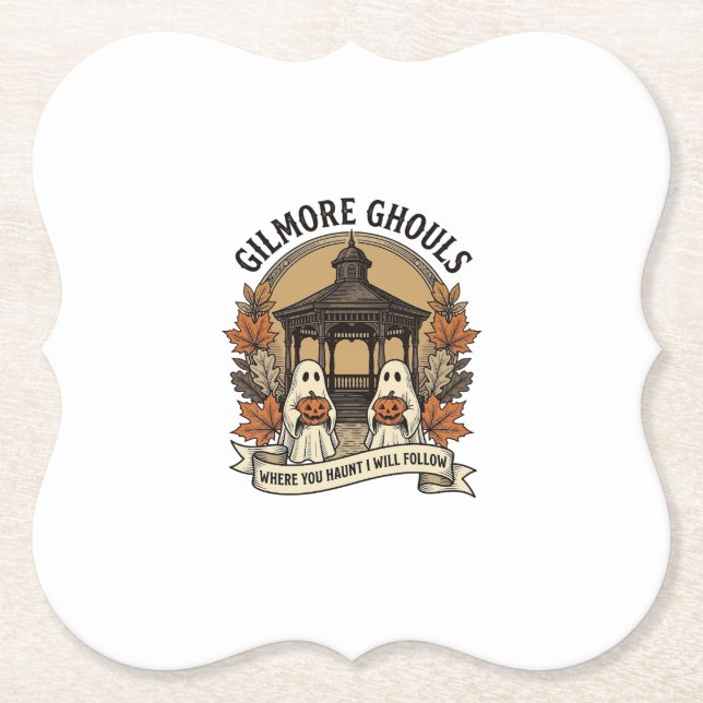Gilmore Ghouls Vintage Halloween Geist Untersetzer (Vorderseite)