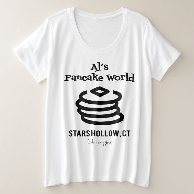 Gilmore Girls | Al's Pancake World Logo Große Größe T-Shirt (Design vorne)