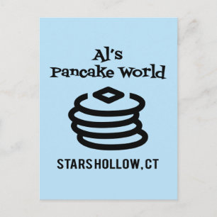 Gilmore Girls   Al's Pancake World Logo Postkarte
