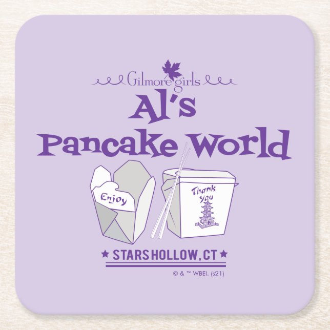 Gilmore Girls | Al's Pancake World Rechteckiger Pappuntersetzer (Vorderseite)