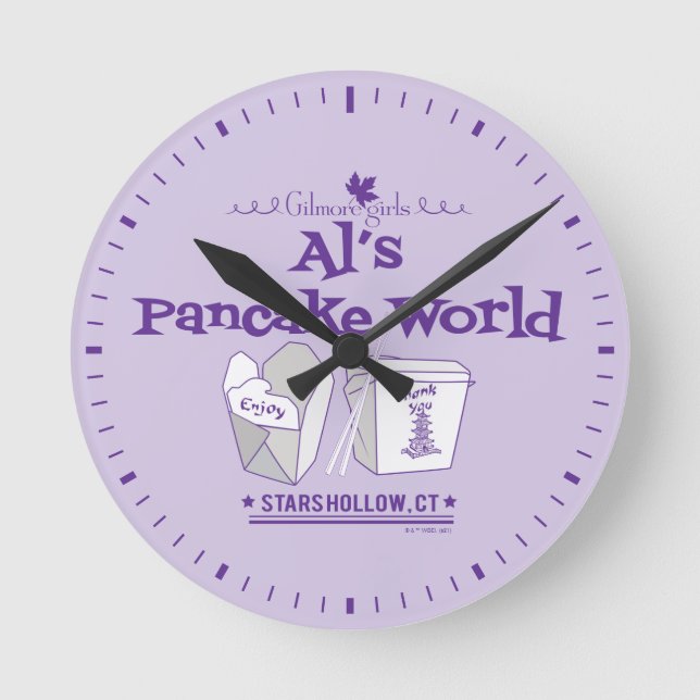 Gilmore Girls | Al's Pancake World Runde Wanduhr (Vorderseite)