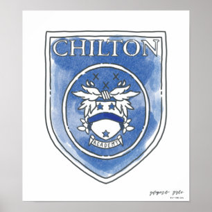 Gilmore Girls Chilton Academy Watercolor Abzeich Poster