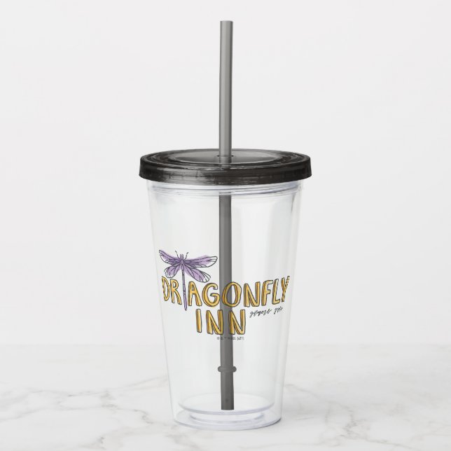 Gilmore Girls | Dragonfly-Inn-Wasserfarben-Logo Acryltrinkbecher (Vorderseite)