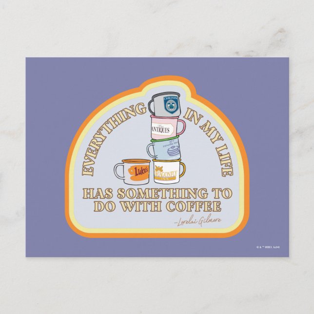Gilmore Girls | Kaffeekonzept Grafisch Postkarte (Vorderseite)