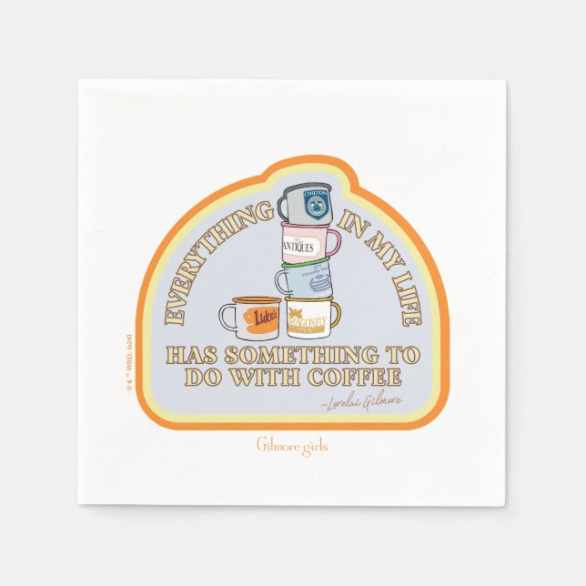 Gilmore Girls | Kaffeekonzept Grafisch Serviette (Vorderseite)