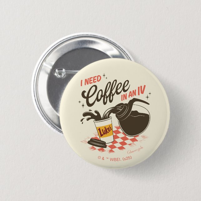 Gilmore Girls Luke’s Coffee IV Quote Button (Vorne & Hinten)