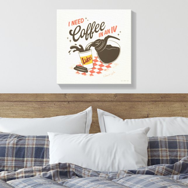 Gilmore Girls Luke’s Coffee IV Quote Leinwanddruck (Insitu (Schlafzimmer))