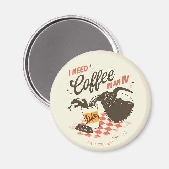 Gilmore Girls Luke’s Coffee IV Quote Magnet (Vorderseite/Rückseite)