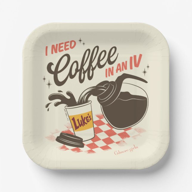 Gilmore Girls Luke’s Coffee IV Quote Pappteller (Vorderseite)