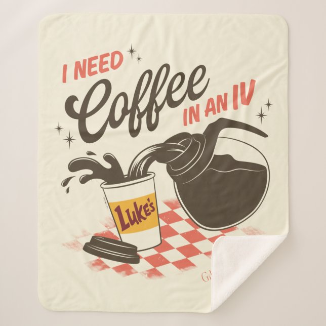 Gilmore Girls Luke’s Coffee IV Quote Sherpadecke (Vorderseite)
