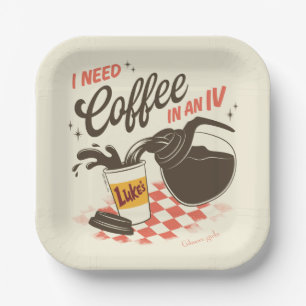 Gilmore Girls Luke’s Coffee IV Zitat Pappteller