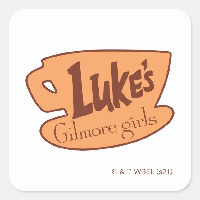 Gilmore Girls Luke’s Diner Logo Quadratischer Aufkleber (Vorderseite)