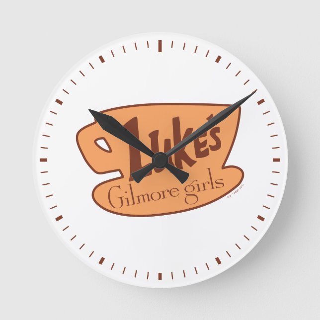 Gilmore Girls Luke’s Diner Logo Runde Wanduhr (Vorderseite)