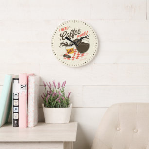 Gilmore Girls Luke’s Kaffee IV Zitat Große Wanduhr