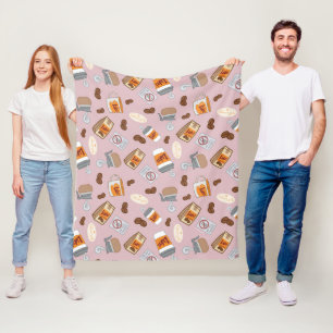 Gilmore Girls   Luke's Diner Coffee Pattern Fleecedecke