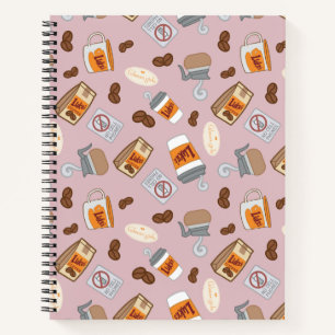 Gilmore Girls   Luke's Diner Coffee Pattern Notizbuch
