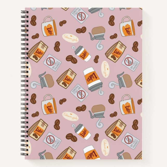 Gilmore Girls | Luke's Diner Coffee Pattern Notizbuch (Vorderseite)
