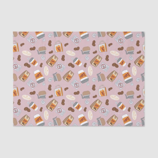 Gilmore Girls | Luke's Diner Coffee Pattern Seidenpapier (Vorderseite)