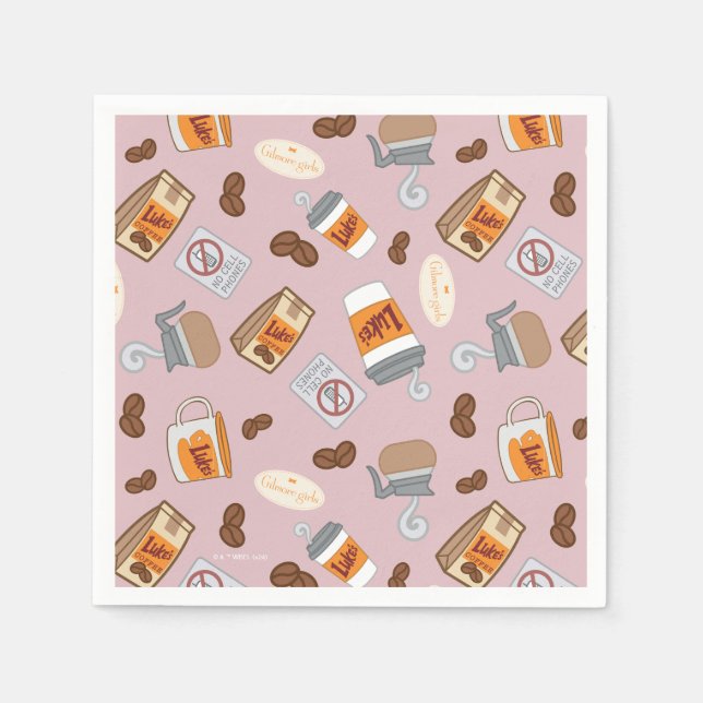 Gilmore Girls | Luke's Diner Coffee Pattern Serviette (Vorderseite)