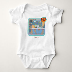 Gilmore Girls   Luke's Diner Graphic Baby Strampler
