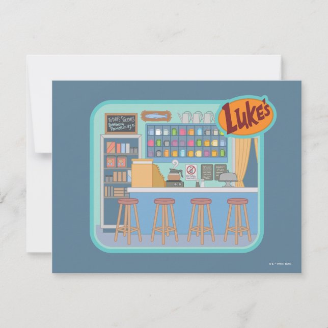 Gilmore Girls | Luke's Diner Graphic Mitteilungskarte (Vorderseite)