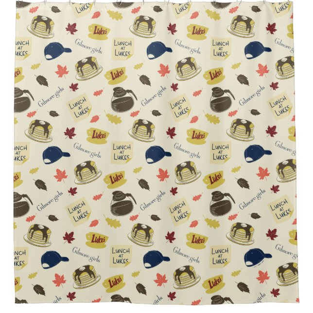 Gilmore Girls Lunch at Luke’s Pattern Duschvorhang (Vorderseite)