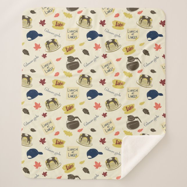 Gilmore Girls Lunch at Luke’s Pattern Sherpadecke (Vorderseite)