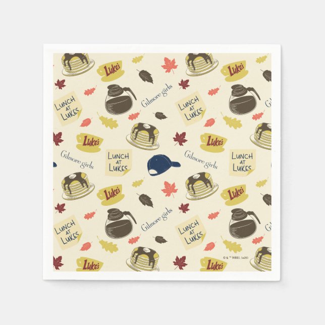 Gilmore Girls Mittagessen bei Luke Muster Serviette (Vorderseite)