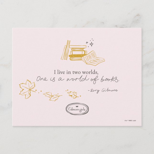 Gilmore Girls Rory Book Quote Design Postkarte (Vorderseite)