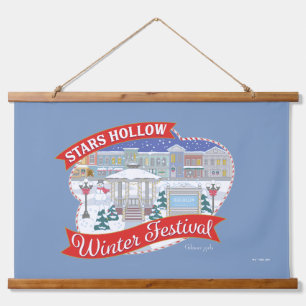 Gilmore Girls   Stars Hollow Winter Festival Wandteppich Mit Holzrahmen