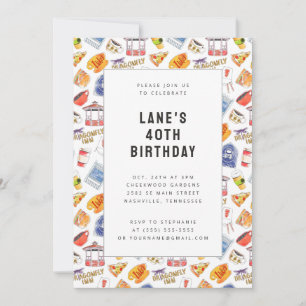 Gilmore Girls Watercolor Icons Geburtstag Einladung