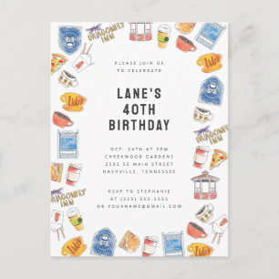 Gilmore Girls Watercolor Icons Geburtstag Postkarte
