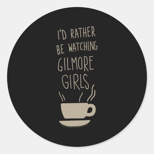 Gilmore Ich würde eher zusehen Runder Aufkleber (Vorderseite)