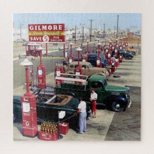 Gilmore's Gas A Teria Los Angeles 1948 Puzzle