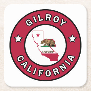Gilroy California Rechteckiger Pappuntersetzer