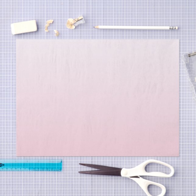 Gilry Minimalist Blush Pink Ombre Gradient Seidenpapier (Handwerk)