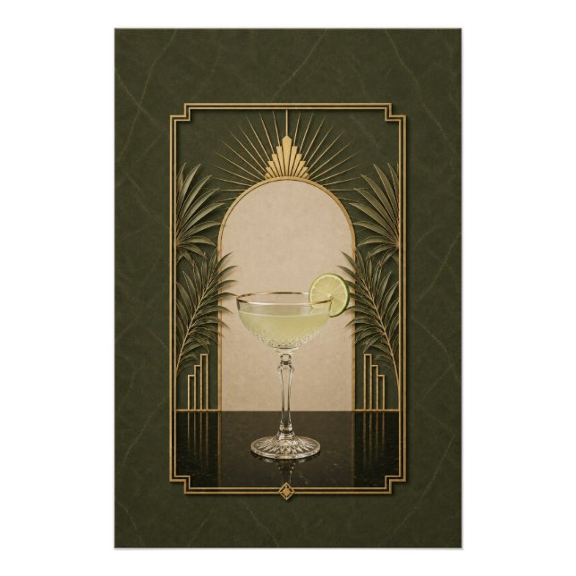 Gimlet Art Deco Poster | Bar Kunst (Vorderseite)