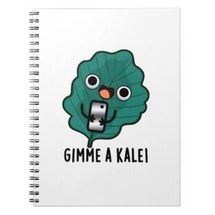 Gimme A Kale Funny Veggie Pun Notizblock
