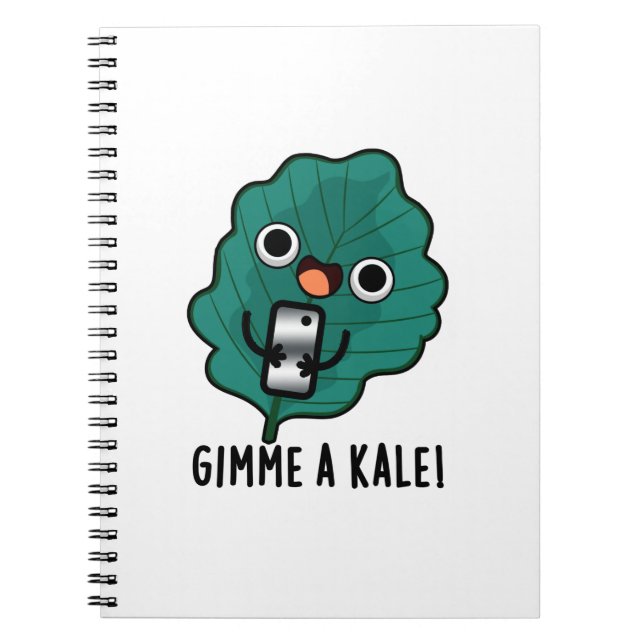 Gimme A Kale Funny Veggie Pun Notizblock (Vorderseite)