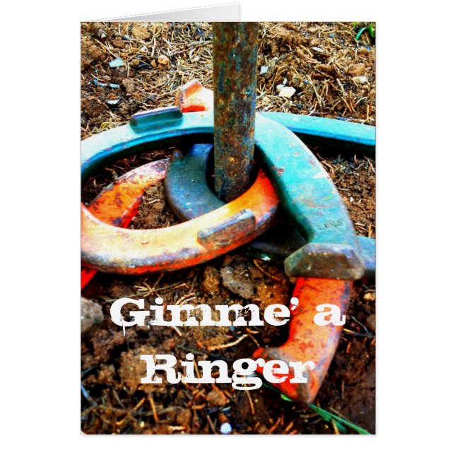 Gimme' a Ringer Horseshoe Pitching Geschenke (Vorne)