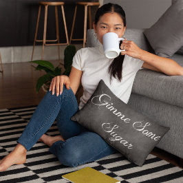 Gimme etwas Zucker ・ schwarze Tafel Lendenkissen