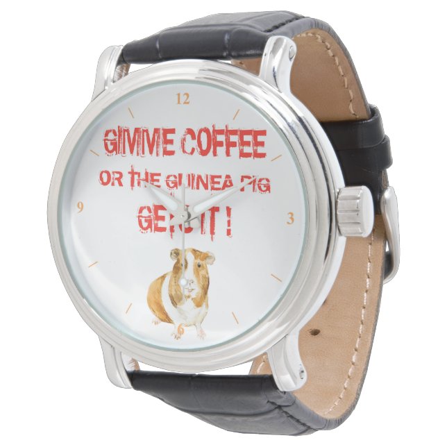 Gimme-Kaffee! Armbanduhr (Schrägansicht)