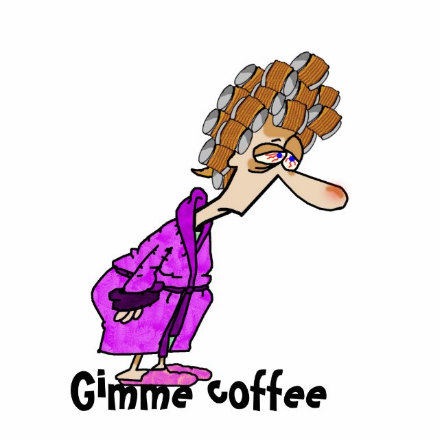 Gimme-Kaffee Freistehende Fotoskulptur (Vorne)