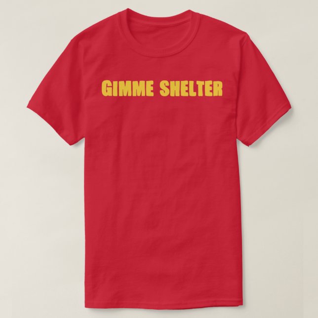 Gimme Shelter Senf T-Shirt (Design vorne)