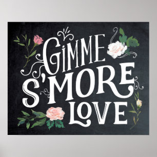 Gimme Smore Liebe Hochzeitsfeier GRILLEN Poster