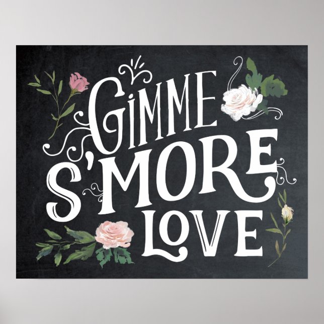 Gimme Smore Liebe Hochzeitsfeier GRILLEN Poster (Vorne)