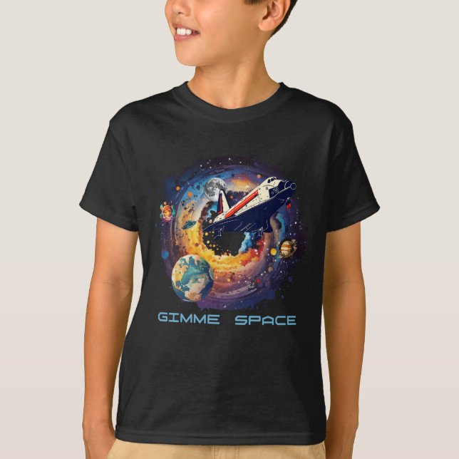 Gimme Space - Schwarz T-Shirt (Vorderseite)
